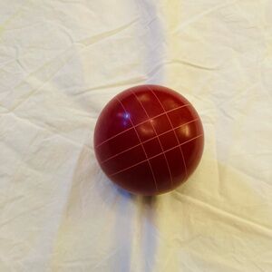 Red yellow single large heavy weight  Bocce ball decorative ball Italian sport